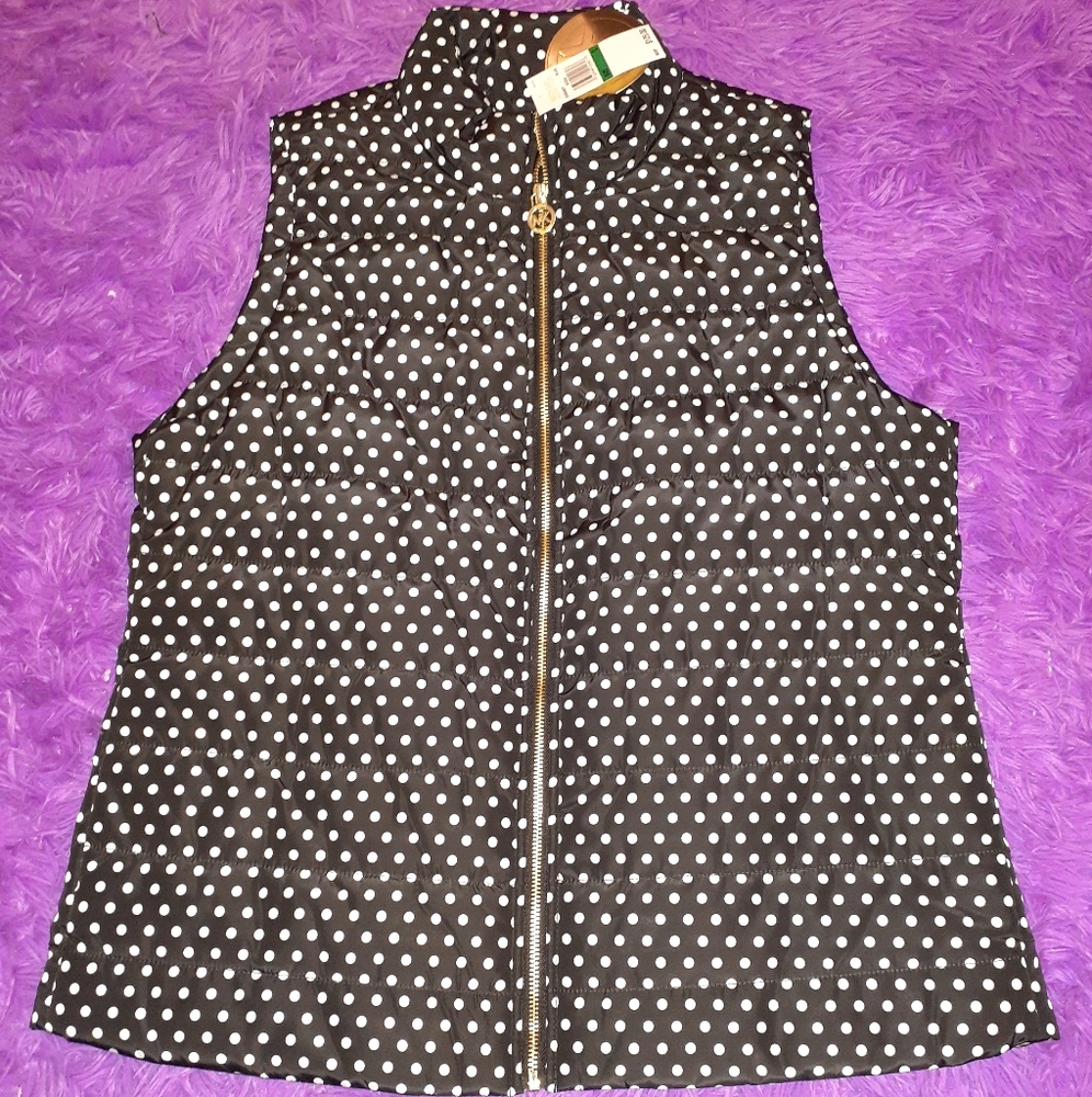 ⭐HP⭐Michael Kors Polka Dot Puffer Vest